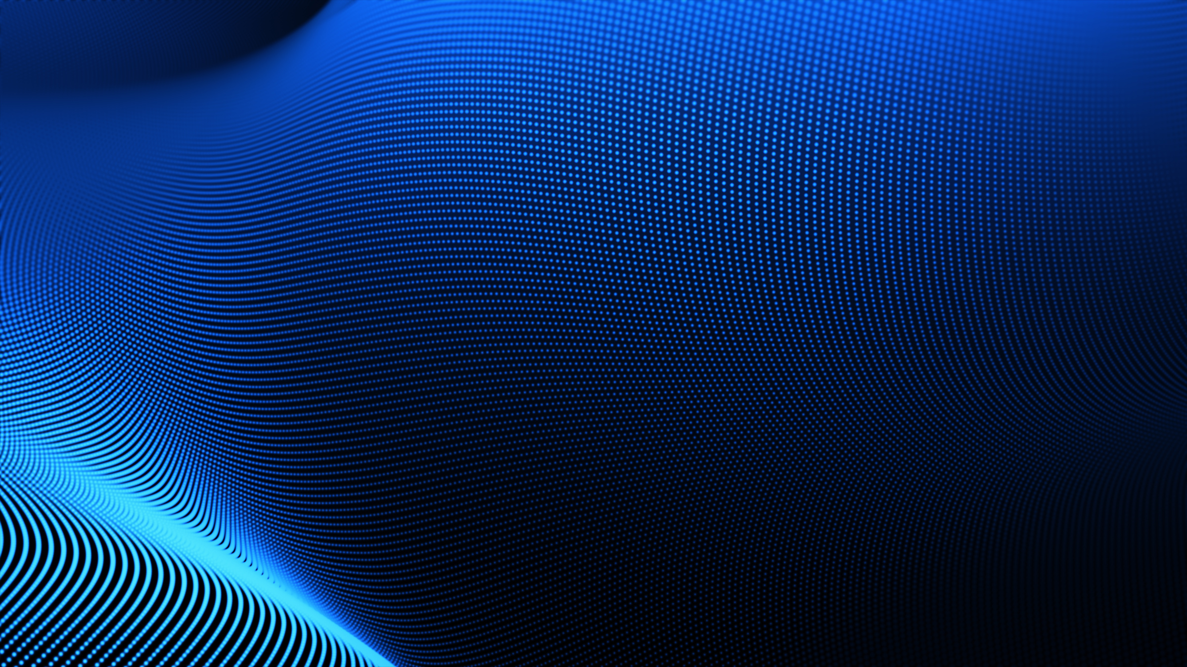 Blue Digital Particles Wave Flow